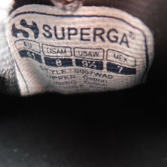 Superga Shoes Womens 9.5 Sneaker Flats Slip On Cotw Loafer Casual Black Canvas - Picture 11 of 12